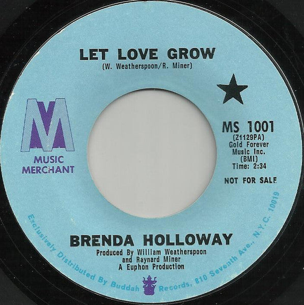 Brenda Holloway : Let Love Grow (7", Single, Promo)
