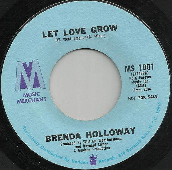 Brenda Holloway : Let Love Grow (7", Single, Promo)