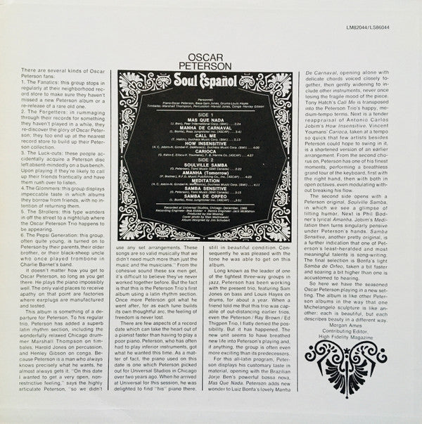Oscar Peterson : Soul Español (LP, Album, Mer)