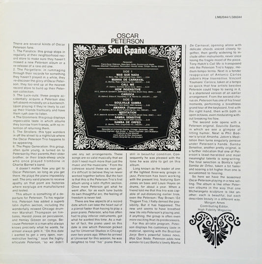 Oscar Peterson : Soul Español (LP, Album, Mer)