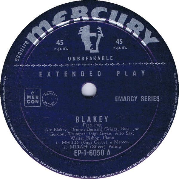 Art Blakey : Blakey (7", EP)