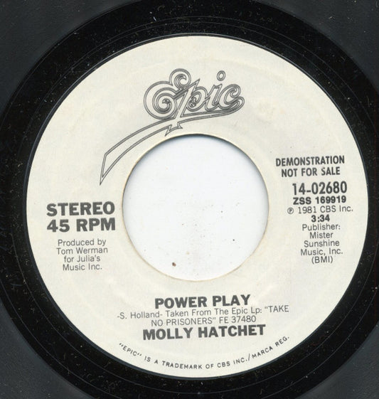 Molly Hatchet : Power Play (7", Single, Promo, Styrene)