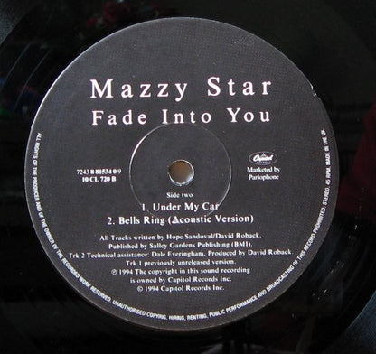 Mazzy Star : Fade Into You (10", Ltd, Num)