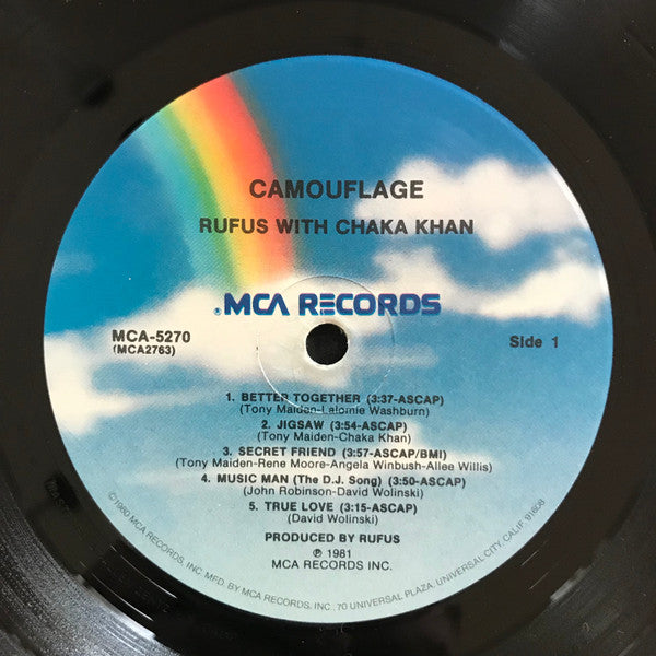 Rufus With Chaka Khan* : Camouflage (LP, Album, Pin)