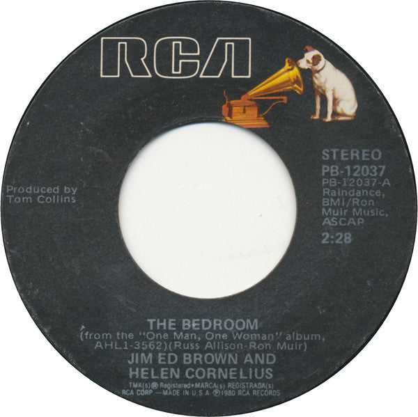 Jim Ed Brown And Helen Cornelius* : The Bedroom (7", Single, Styrene)