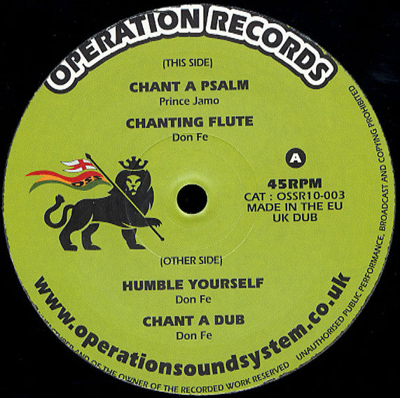 Prince Jamo : Chant A Psalm (10")