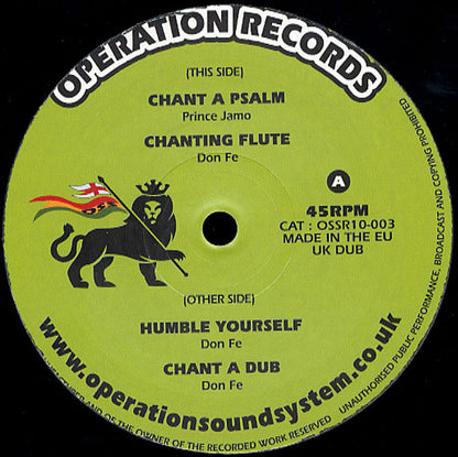 Prince Jamo : Chant A Psalm (10")