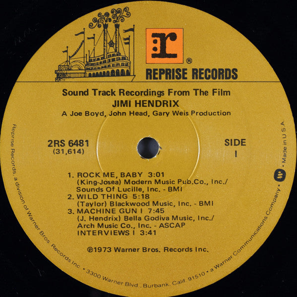 Jimi Hendrix : Sound Track Recordings From The Film "Jimi Hendrix" (2xLP, Album, RP, Win)