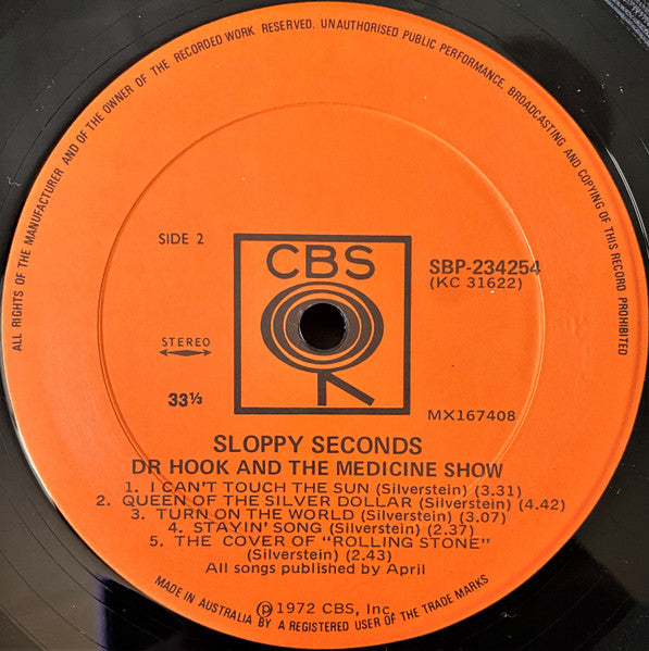 Dr. Hook & The Medicine Show : Sloppy Seconds (LP, Album)