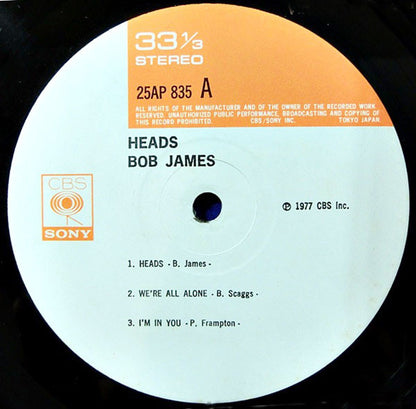 Bob James : Heads (LP, Album, Gat)