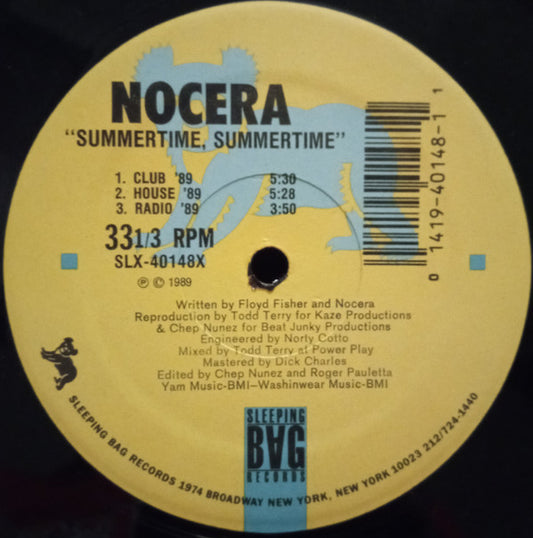 Nocera : Summertime, Summertime ('89 Remix) (12")