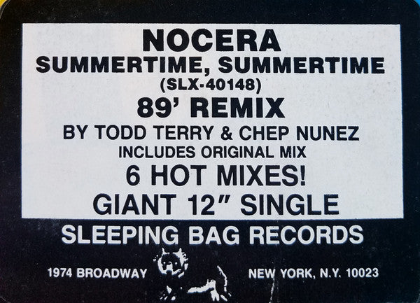 Nocera : Summertime, Summertime ('89 Remix) (12")