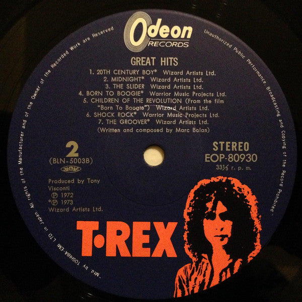 T. Rex : Great Hits (LP, Comp, RE)