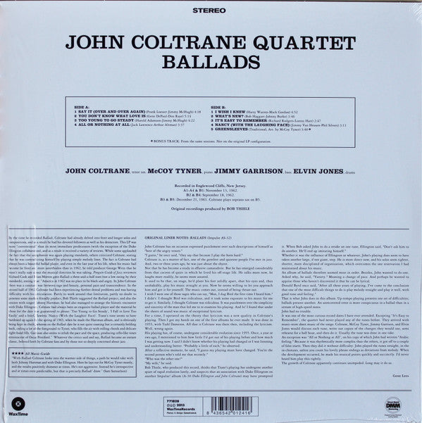 John Coltrane Quartet* : Ballads (LP, Album, Ltd, RE, RM, 180)