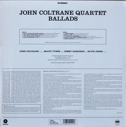 John Coltrane Quartet* : Ballads (LP, Album, Ltd, RE, RM, 180)