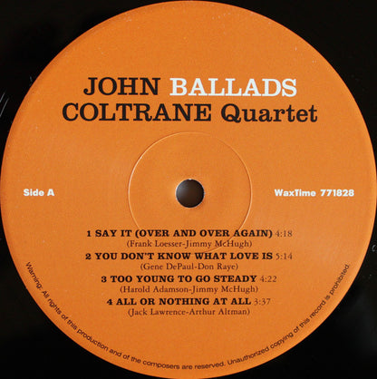 John Coltrane Quartet* : Ballads (LP, Album, Ltd, RE, RM, 180)
