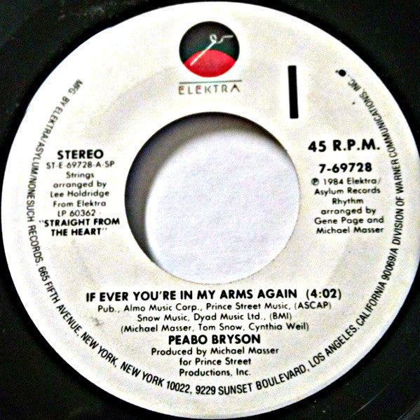 Peabo Bryson : If Ever You're In My Arms Again (7", Single, Spe)