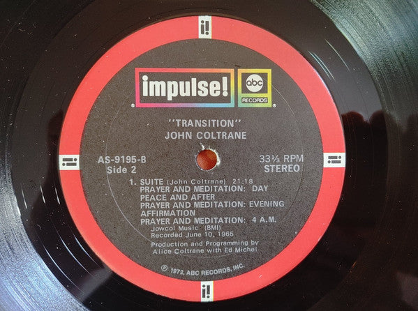 John Coltrane : Transition (LP, Album, RP, Gat)