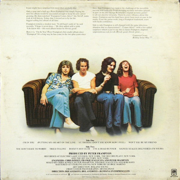 Peter Frampton : I'm In You (LP, Album)