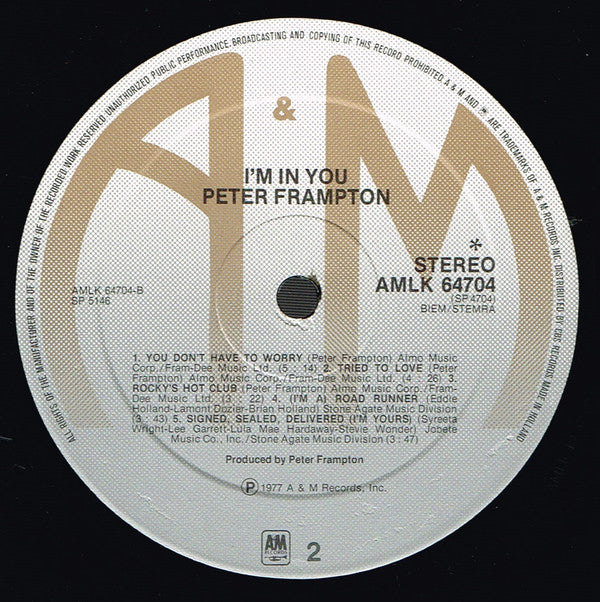 Peter Frampton : I'm In You (LP, Album)