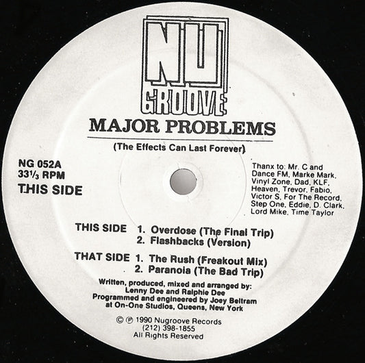 Major Problems : The Effects Can Last Forever (12")