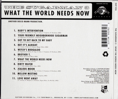 The Sugarman 3* : What The World Needs Now (CD, Album, Mono)