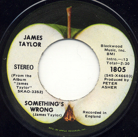 James Taylor (2) : Carolina In My Mind (7", Single, Los)