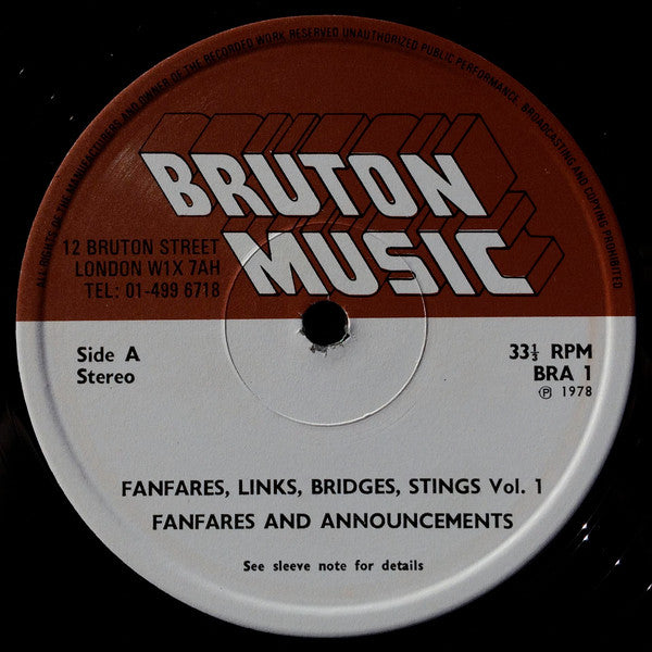 Various : Fanfares, Links, Bridges, Stings (LP)