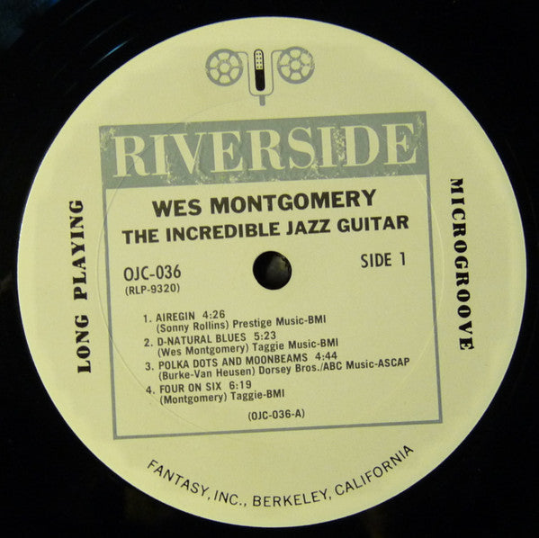 Wes Montgomery : The Incredible Jazz Guitar Of Wes Montgomery (LP, Album, RE)