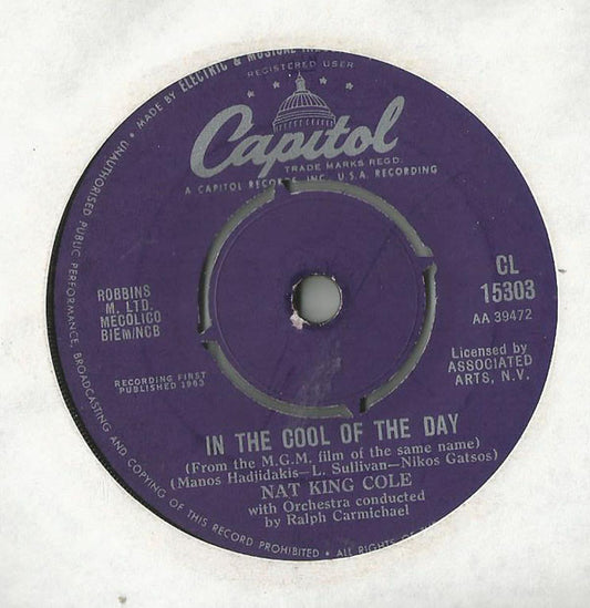 Nat King Cole : Those Lazy-Hazy-Crazy Days Of Summer (7", Single)