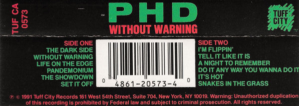Phd (3) : Without Warning (Cass, Album)
