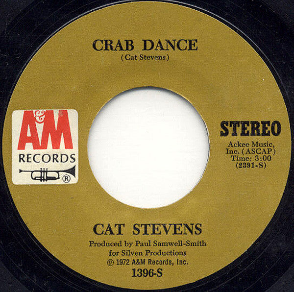 Cat Stevens : Sitting / Crab Dance (7", Single)
