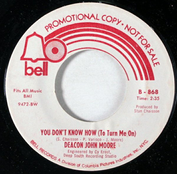 Deacon John Moore* : Many Rivers To Cross / You Don't Know How (To Turn Me On) (7", Single, Promo)