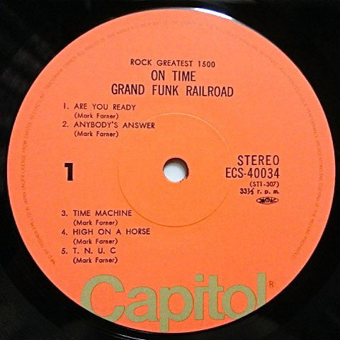Grand Funk Railroad : On Time (LP, Album, RE)