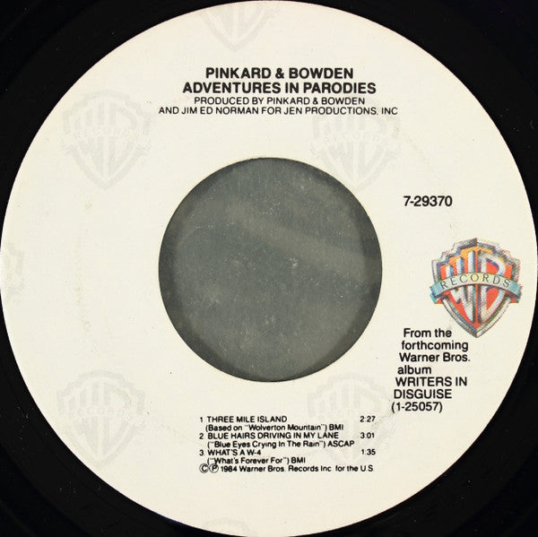 Pinkard & Bowden : Adventures In Parodies (7", Styrene)