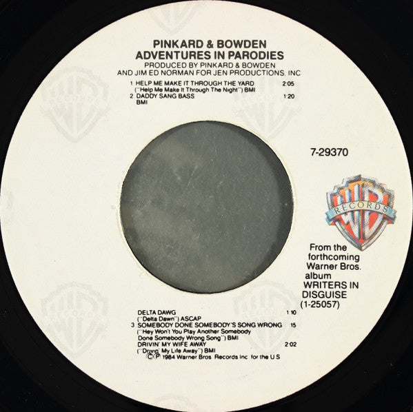 Pinkard & Bowden : Adventures In Parodies (7", Styrene)
