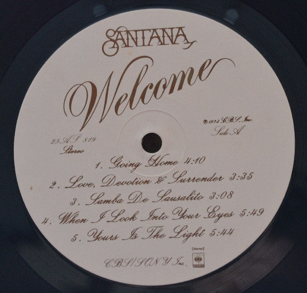 Santana : Welcome (LP, Album, RE, Gat)