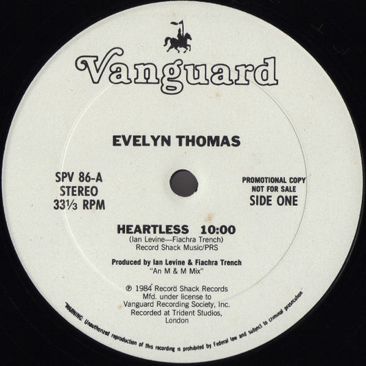 Evelyn Thomas : Heartless (12", Promo)