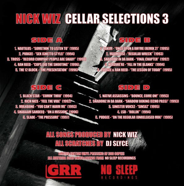 Nick Wiz : Cellar Selections Volume 3: 1992-1998 (2xLP, Comp, Ltd)