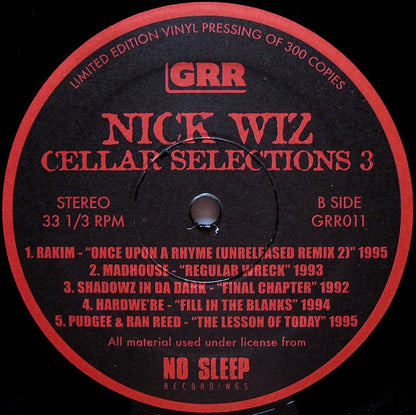 Nick Wiz : Cellar Selections Volume 3: 1992-1998 (2xLP, Comp, Ltd)