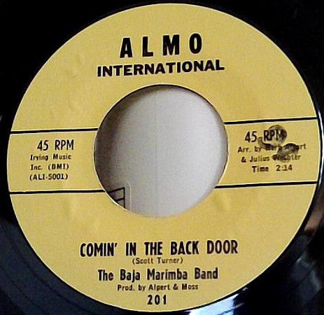 The Baja Marimba Band* : Comin' In The Back Door (7", Single)
