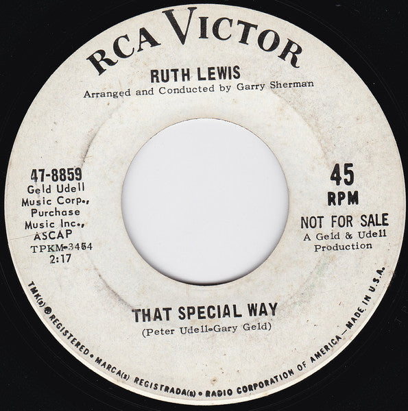 Ruth Lewis : Hurting Each Other (7", Promo)