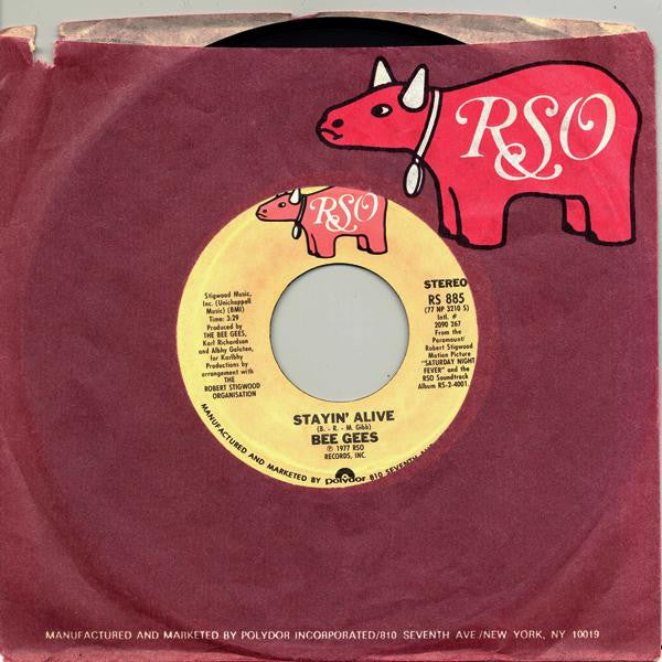 Bee Gees : Stayin' Alive (7", Single, Styrene, Pit)