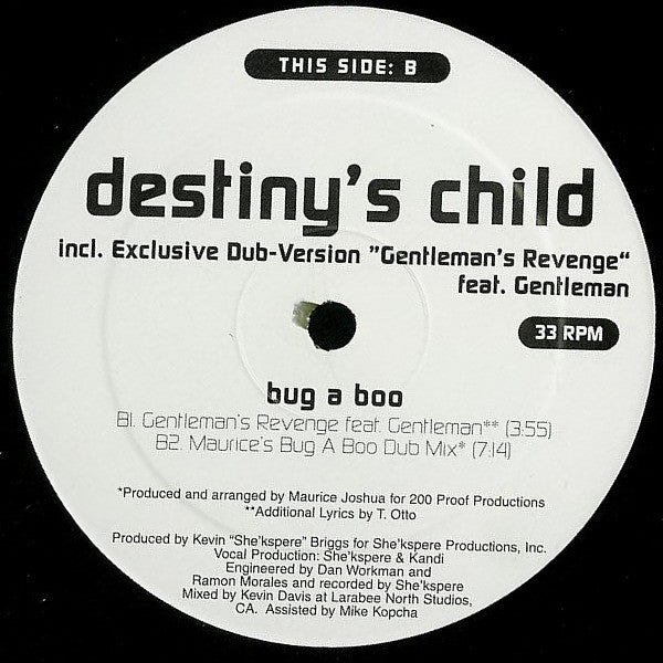 Destiny's Child : Bug A Boo (12")