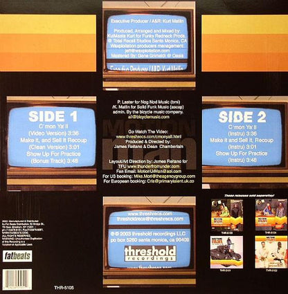 Motion Man : C'mon Y'all / Make It, And Sell It Recoup / Show Up For Practice (12")