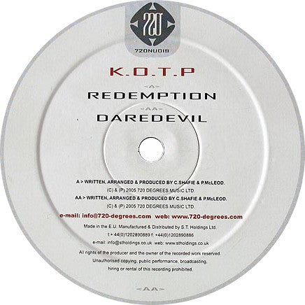 K.O.T.P* : Redemption / Daredevil (12")