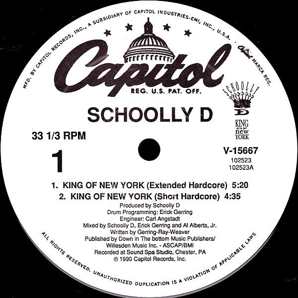 Schoolly D : King Of New York (12")