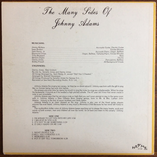 Johnny Adams : The Many Sides Of Johnny Adams (LP, Album)