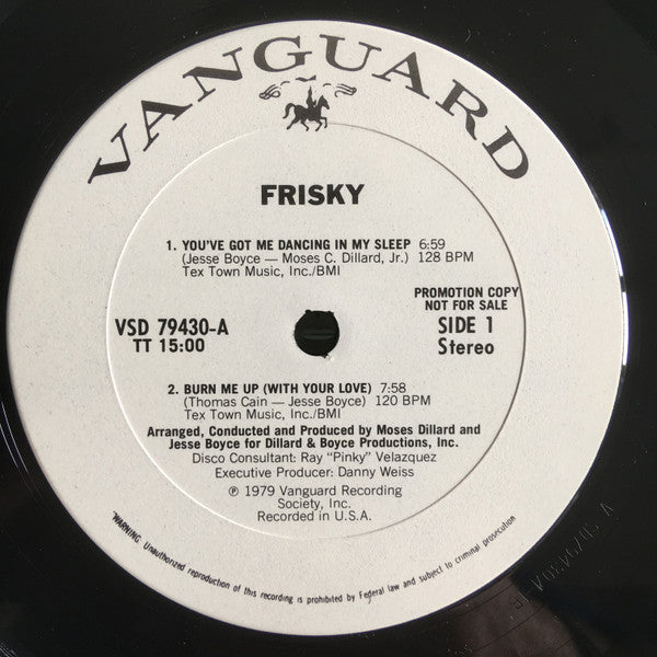Frisky (3) : Frisky (LP, Album, Promo)