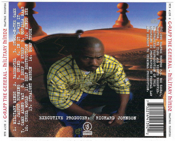 G-Rapp The General* : Military Mindz (CD, Album)